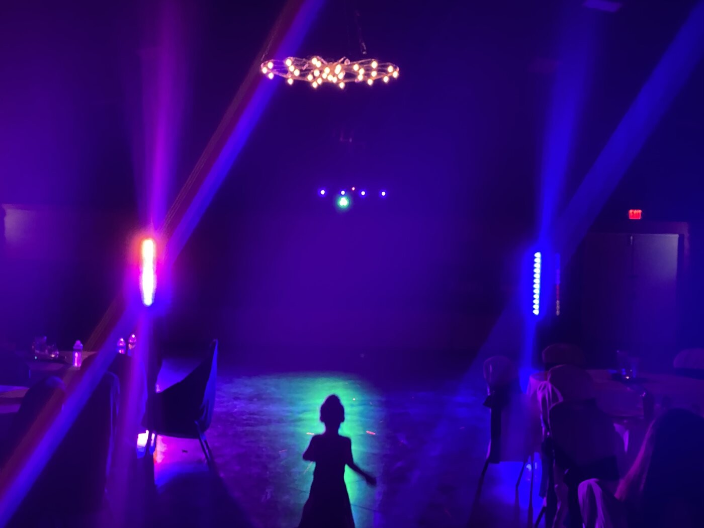 DJ setup and event lighting at an Amarillo wedding — Tascosa Audio